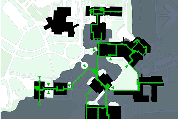 UWGB tunnel map prior to construction