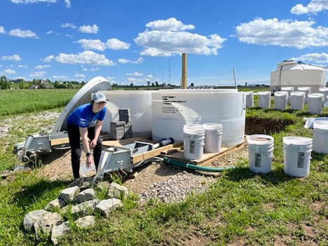 Beth Kondro at research site