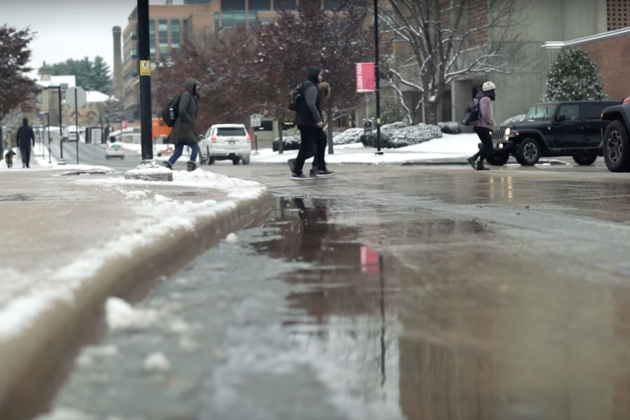 Snow on streets