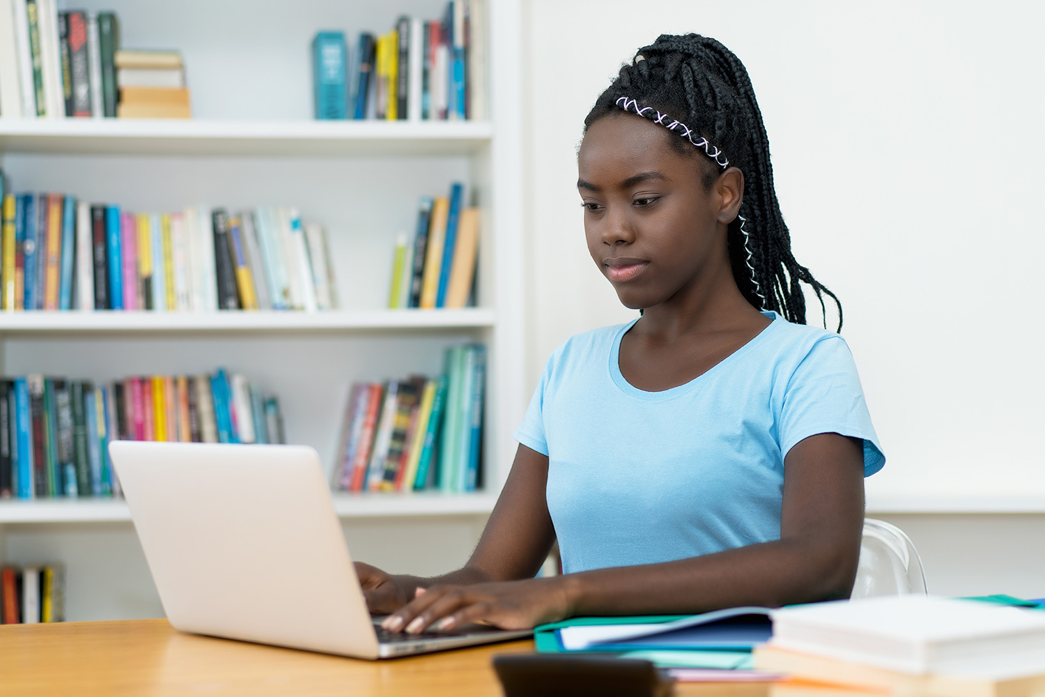 student on a laptop