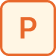 Orange P icon.