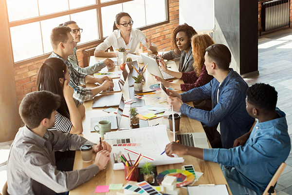 Young professionals in meeting