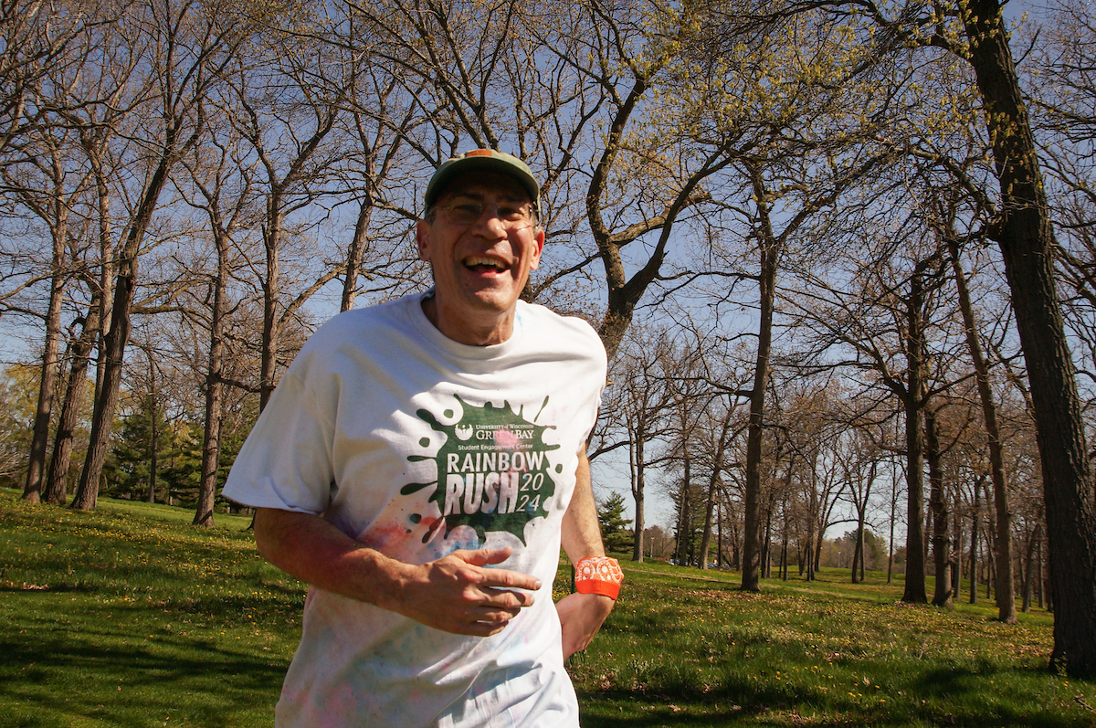 Chancellor Alexander runs the Rainbow Rush 5k