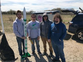 UWGB Students with the rocket