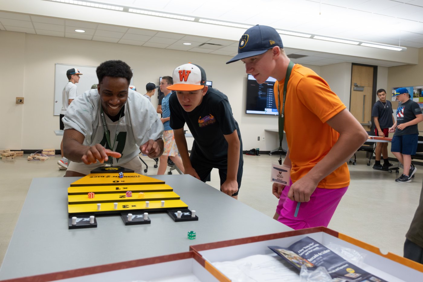 Campers playing a game