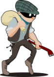 Cartoon burglar