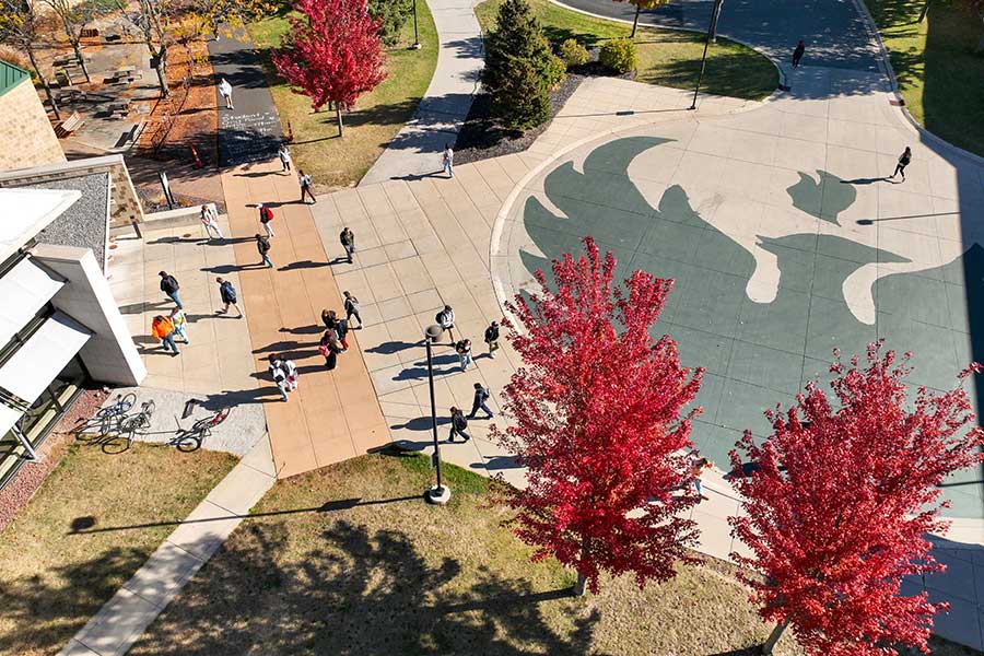 Overview of campus mall