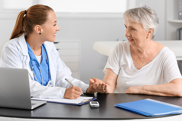 Caregiver with Patient