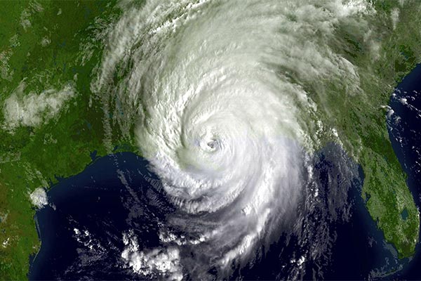 NOAA satelite image of Hurricaine Katrina