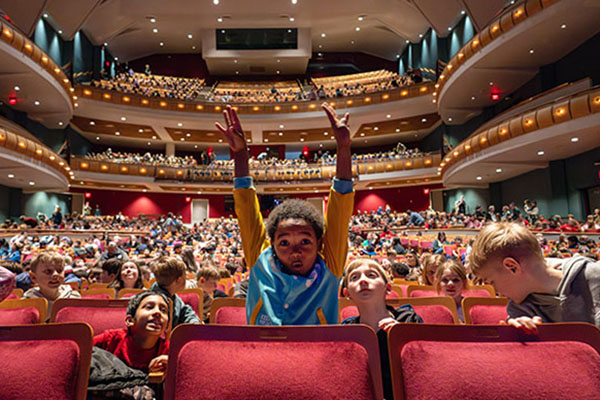 Full house of students in the Weidner Center audience